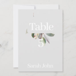 sofistikerat eukalyptus-bordsnummer inbjudningar