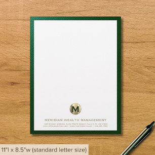 Sofistikerat företagsmonogram brevhuvud