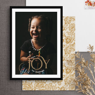 Sofistikerat fotokort för modern Joy Helgdag Julkort