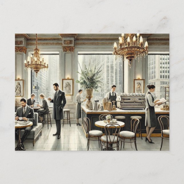 Sofistikerat kafé i San Francisco Vykort (Framsida)