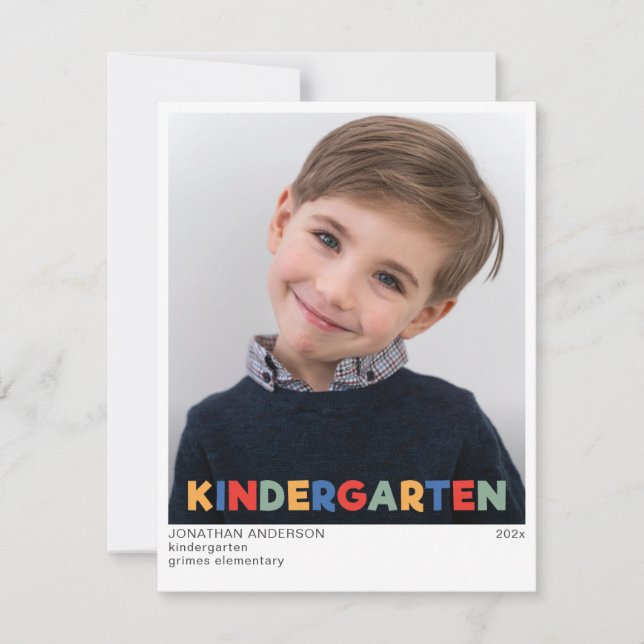 Sofistikerat Kindergarten Studenten-meddelande Anteckningskort (Framsida)