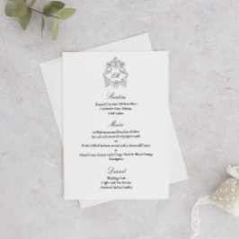 Sofistikerat klassiskt skript, svart och vitt meny