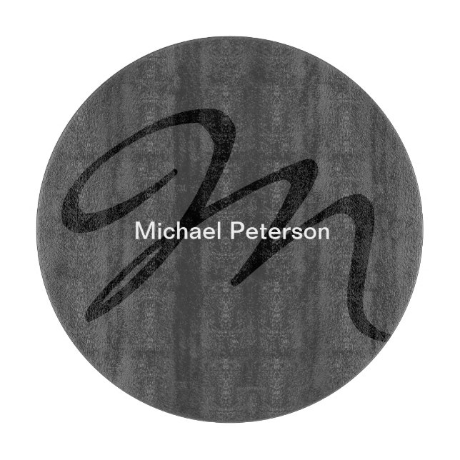 Sofistikerat monogram initialt Modern Grått (Framsidan)