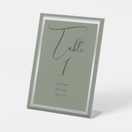 Sofistikerat Sage & Silver Bröllop Bordsnummer