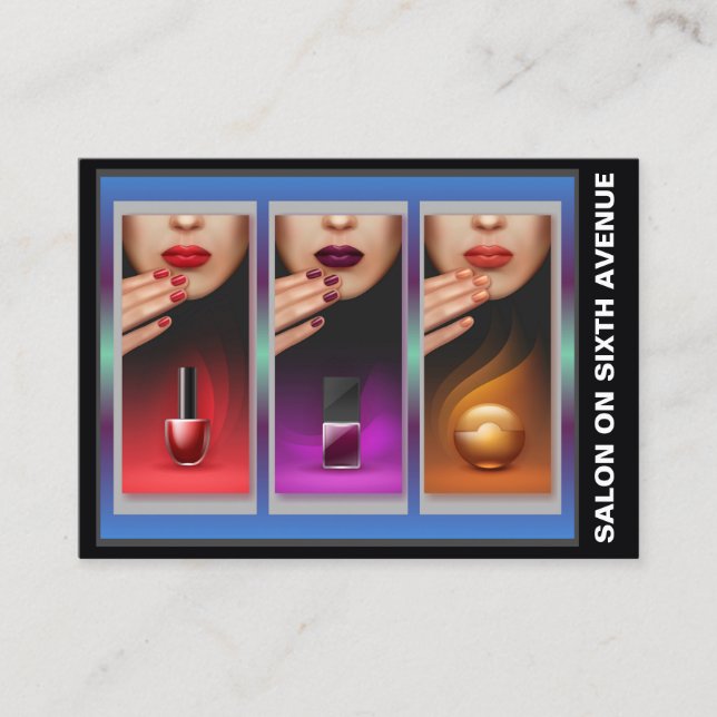 Sofistikerat salonAffärskort Visitkort (Framsida)