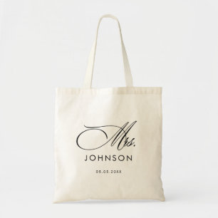 Sofistikerat skript, fru Calligraphy Newlyged Gift Tygkasse