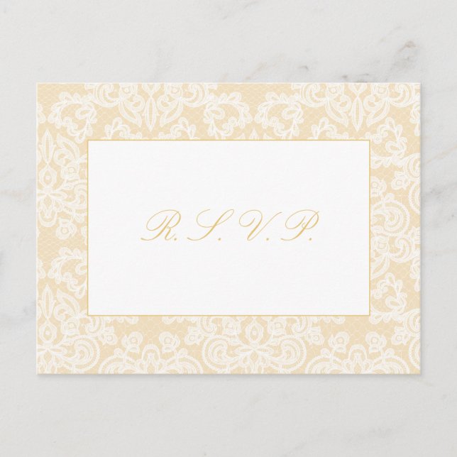 Sofistikerat svar på skript Bröllop i Guld Snöre Vykort (Framsida)