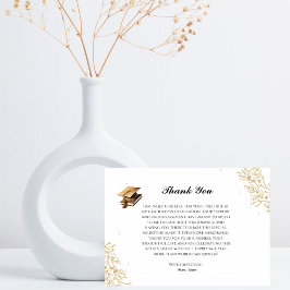 Sofistikerat tackkort för Guld Studenten Inbjudningar