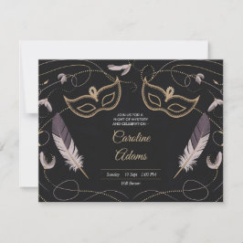 Sofistikerat uppspelningskort för födelsedagsinbju inbjudningar