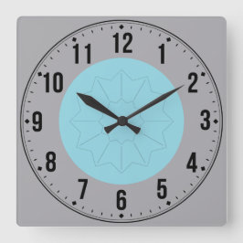 Sofistikerat vägglås vid Färg-Silver Fyrkantig Klocka