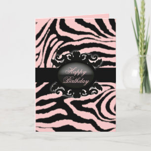 Sofistikerat Zebra tryck monogram Kort