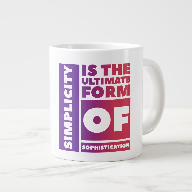 Sofistikering. - Jumbo Mugg (Framsida höger)
