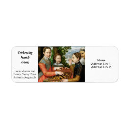 Sofonisba Anguissola spelar schack Returadress Etikett