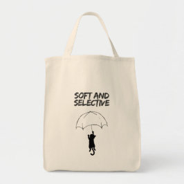 Soft and Selective - Cat Tote Bag Editable Quote Tygkasse