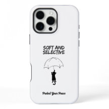 Soft and Selective – Custom Text Cat iPhone Case