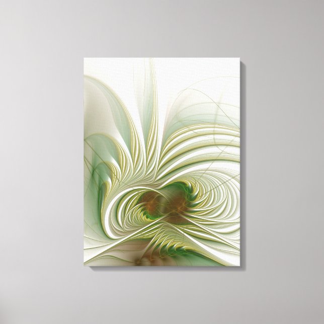 Soft and tenderness fractal fantasy flower canvastryck (Framsida)