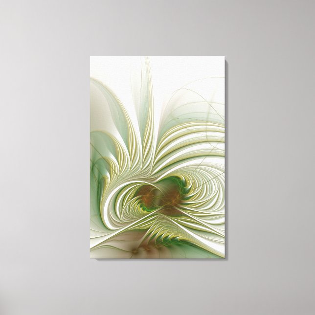Soft and tenderness fractal fantasy flower canvastryck (Framsida)