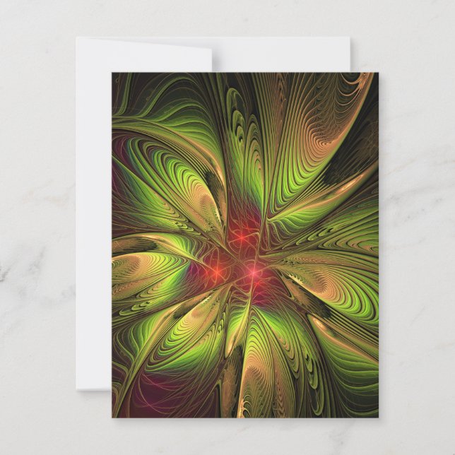 Soft and tenderness fractal fantasy flowers anteckningskort (Framsida)