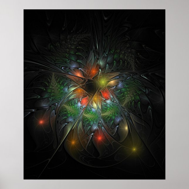 Soft and tenderness fractal fantasy flowers  poster (Framsidan)