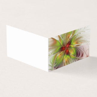 Soft and tenderness fractal fantasy flowers visitkort