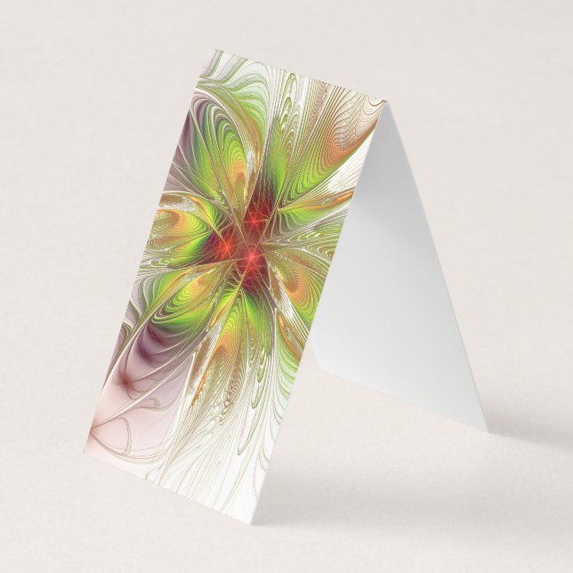 Soft and tenderness fractal fantasy flowers  visitkort (Framsida)