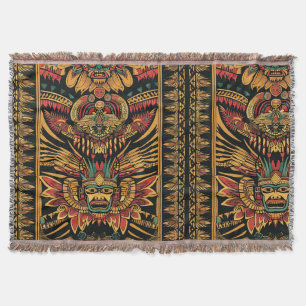 Soft Aqua "Aztec Dream" Mysigt Throw Blanket Filt
