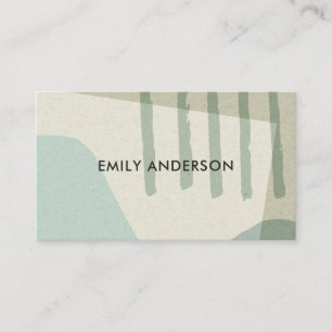 SOFT AQUA BLUE MODERN RUSTIC ABSTRAKT ARTISTISTISK VISITKORT