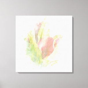 *~* Soft AR12 Artistic Blommigt Calla Lily Coral Canvastryck