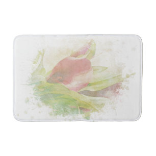 *~* Soft AR12 Artsy Blommigt Calla Lily Coral Badrumsmatta