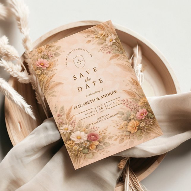 Soft Autumn Floral Wedding Spara Datumet (Skapare uppladdad)