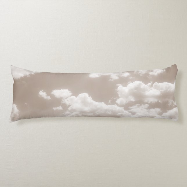 Soft Beige Clouds 5 #clouds #art Kroppskudde (Framsidan)