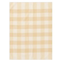 Soft Beige Gingham Tablecloth - minimal morgon