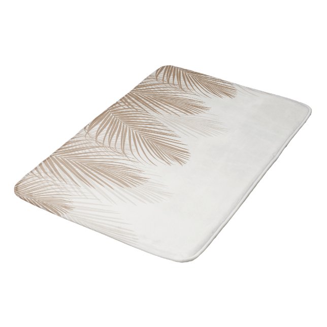 Soft Beige Handflatan Lövs Finesse 1 #tropical #ar Badrumsmatta (Vinklad)