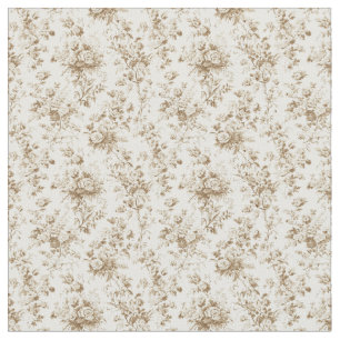 Soft Beige Toile med Ro och Garden Foliage Tyg