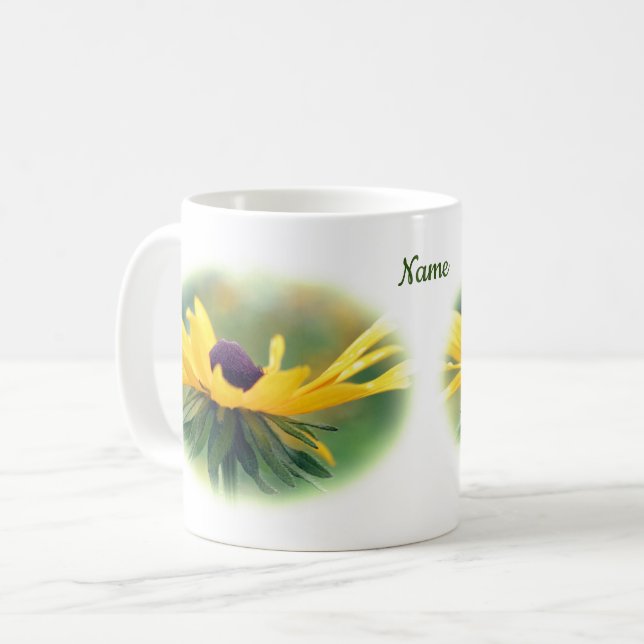 Soft Black Eyed Susan Flower Personlig Kaffemugg (Framsida vänster)