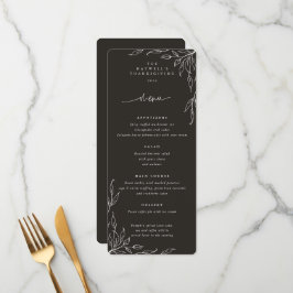 Soft Black Löv Motif Thanksgiving Flat 4 Cours Meny