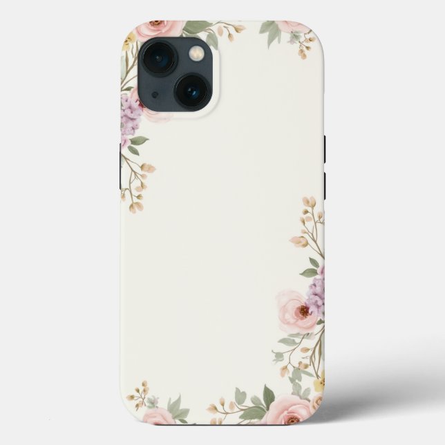 Soft Blommigt Elegance iphone case (Baksida)