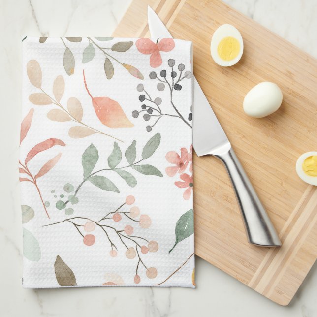 Soft Blommigt Kitchen Towel Kökshandduk (Vikt i Fjärdedel)