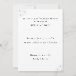 Soft Bloom Elegance Bridal Shower invitation card Inbjudningar