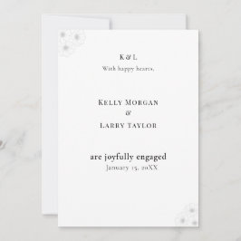 Soft Bloom Elegance Engagement Announcement Card Meddelande
