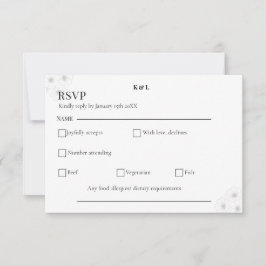 Soft Bloom Elegance / Minimalist Floral Wedding  OSA Kort