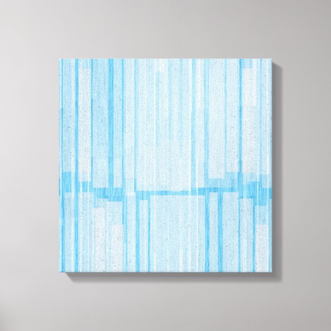 Soft Blue Abstract Lines – Modern Minimalist  Canvastryck (Framsida)