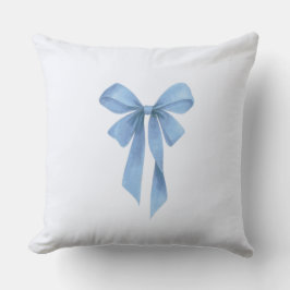 Soft Blue Bow Boy Baby Shower Kudde