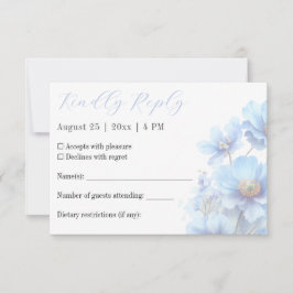 Soft Blue Himalayan Poppy Flower Garden Wedding  OSA Kort