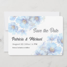 Soft Blue Himalayan Poppy Flower Garden Wedding  Spara Datumet