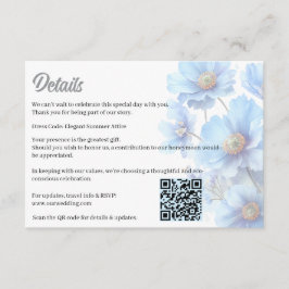 Soft Blue Himalayan Poppy Flower Garden Wedding  Tilläggskort