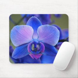 Soft Blue och Rosa Orchid Mousepad Musmatta
