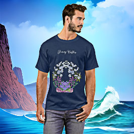 Soft Blue Pastel Hydrangeas Lila Lilac Birthday T Shirt