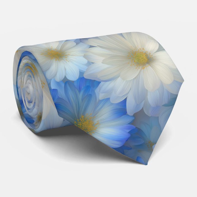 Soft Blue White Daisy Pattern Slips (Rullad)
