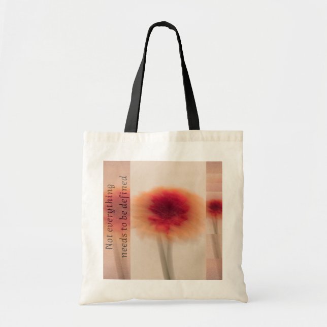 Soft Blur Abstract Flower Tote Bag Tygkasse (Framsidan)